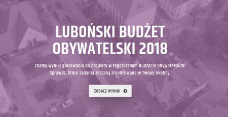 Wyniki Lubońskiego Budżetu Obywatelskiego 2018