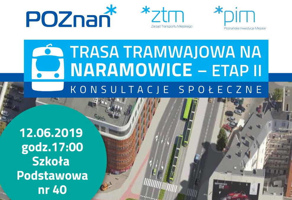 Spotkanie konsultacyjne nt. budowy trasy tramwajowej na Naramowice (Etap II) w Poznaniu